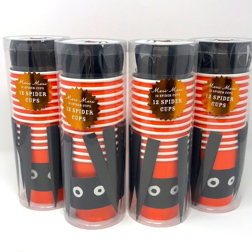 Meri Meri Halloween Spider Party Cups
